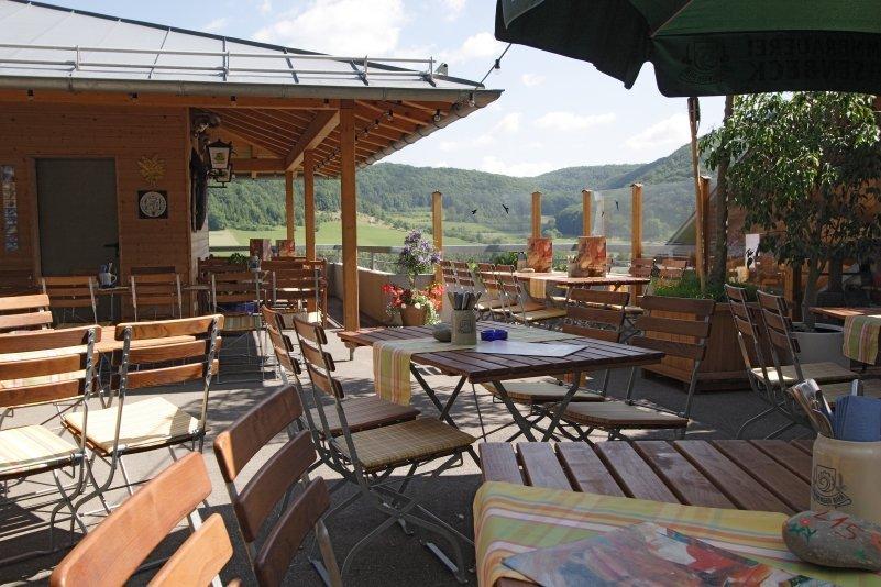 Akzent Hotel Hoehenblick Muehlhausen im Taele Restoran gambar